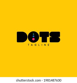 Simple logo template with dots.