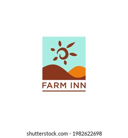 Simple plantilla de logotipo para albergues agrícolas.