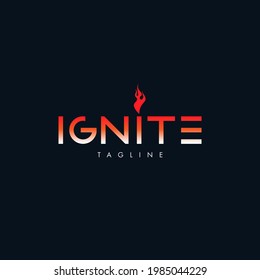 Simple logo template with flames.