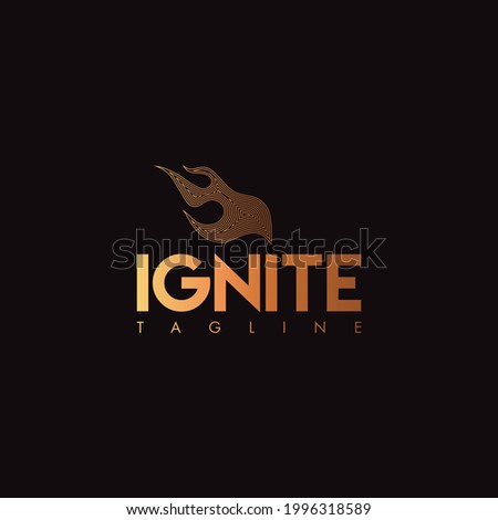 Simple logo template with flames.