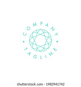 Simple logo template with geometric symbol.
