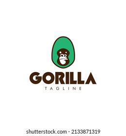 Simple logo template with a gorilla.