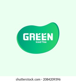 Simple logo template for iced tea.