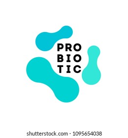 Simple Logo Template Or Icon Of Green Probiotics Bacteria As Healthy Nutrition Ingredient For Therapeutic Purposes