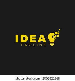 Plantilla de logotipo simple con lámpara