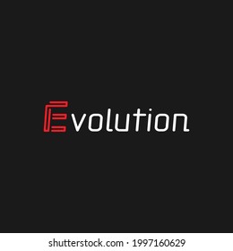 Simple logo template with the letter e.