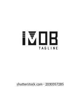 Simple logo template with letter m for companies.