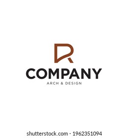 Simple logo template with letter r.