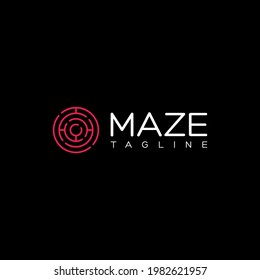 Simple logo template with a maze.