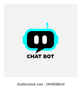 Simple logo template with a robot.