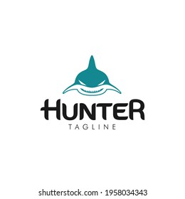 Simple logo template with a shark.