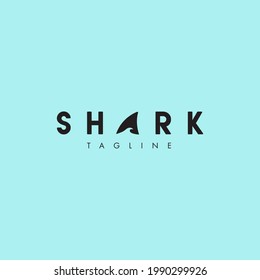 Simple Logo Template With A Shark Fin.