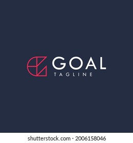 Simple logo template with the stylized letter g.