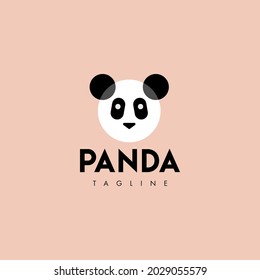 Simple logo template with a stylized panda.