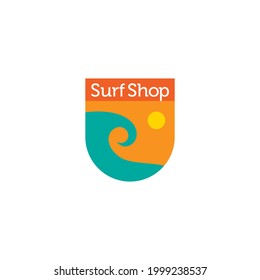 Simple logo template for surf shop.