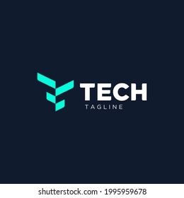 Simple plantilla de logotipo para empresas de tecnología.