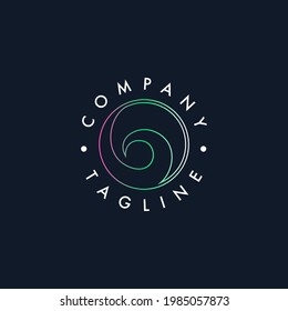 Simple logo template with a wave.