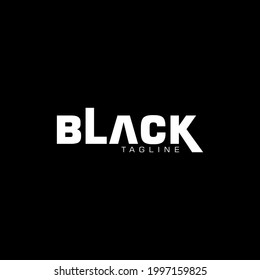Simple plantilla de logotipo con la palabra negro.