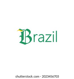 Einfache Logo-Vorlage mit dem Wort Brasilien.