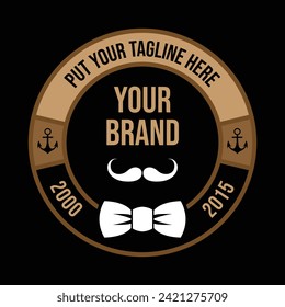 Simple logo template for your brand, easy to edit.