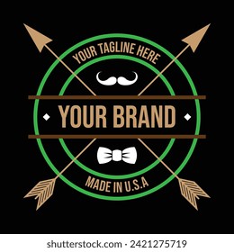 Simple logo template for your brand, easy to edit.