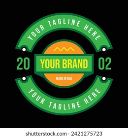 Simple logo template for your brand, easy to edit.