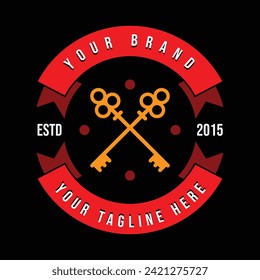 Simple logo template for your brand, easy to edit.