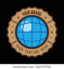 Simple logo template for your brand, easy to edit.