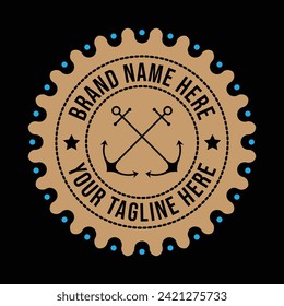 Simple logo template for your brand, easy to edit.
