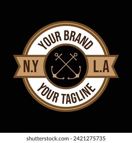 Simple logo template for your brand, easy to edit.