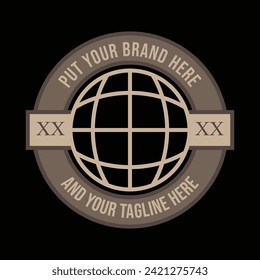 Simple logo template for your brand, easy to edit.