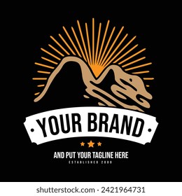Simple logo template for your brand, easy to edit.