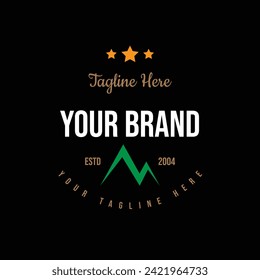 Simple logo template for your brand, easy to edit.