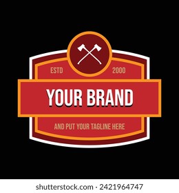 Simple plantilla de logotipo para su marca, fácil de editar.