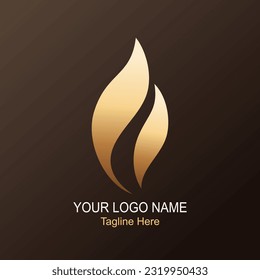 a simple logo that is easy to remember. golden fire logo suitable for company, industry, etc