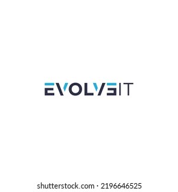 a simple logo that says evoleit