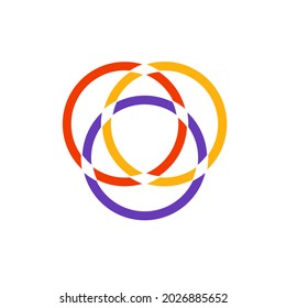 Simple logo with three colorful circles.