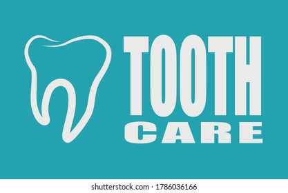 Simple logo Tooth Care for dentist 