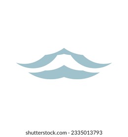 A simple logo with two mountains. The entire logo is made of circles only.