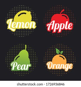 simple logo typography of fruit bundles