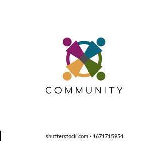 Simple Logo Unity Community Modern Concept Stock Vector (Royalty Free ...