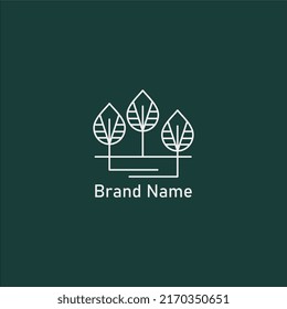 Simple Logo Vector abstract image of a drop of water which is also similar to a leaf of a tree.