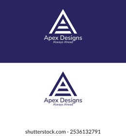 Simple a Logo vector. blue and white abstract Geometric Shape isolated on Dual Background. Flat Vector Logo Design Template Element usefull for Business and Branding Logos.
