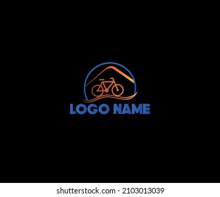 diseño simple de vectores de logo para grupos o comunidades de ciclistas.