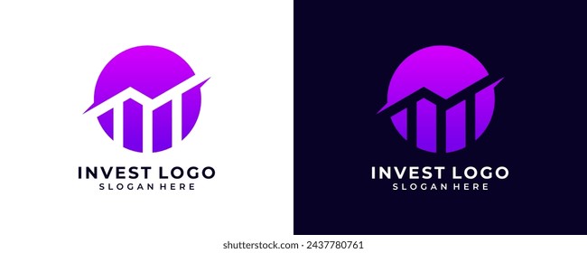Einfaches Logo-Vektor, Financial Invest-Logo