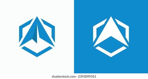 Simple logo vector illustration of paper airplane