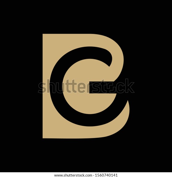 Simple Logo  Vector Initial Bg  Gb Stock Vector Royalty 