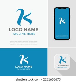 Simple logo vector letter K logotype concept