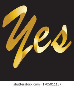 simple logo vector symbol of the letter yes, with a combination of black and gold that has the characteristics of cash strength and glory
