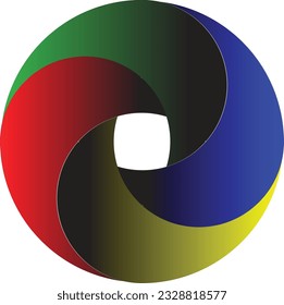 Ein einfaches Logo mit lebendiger Farbe.